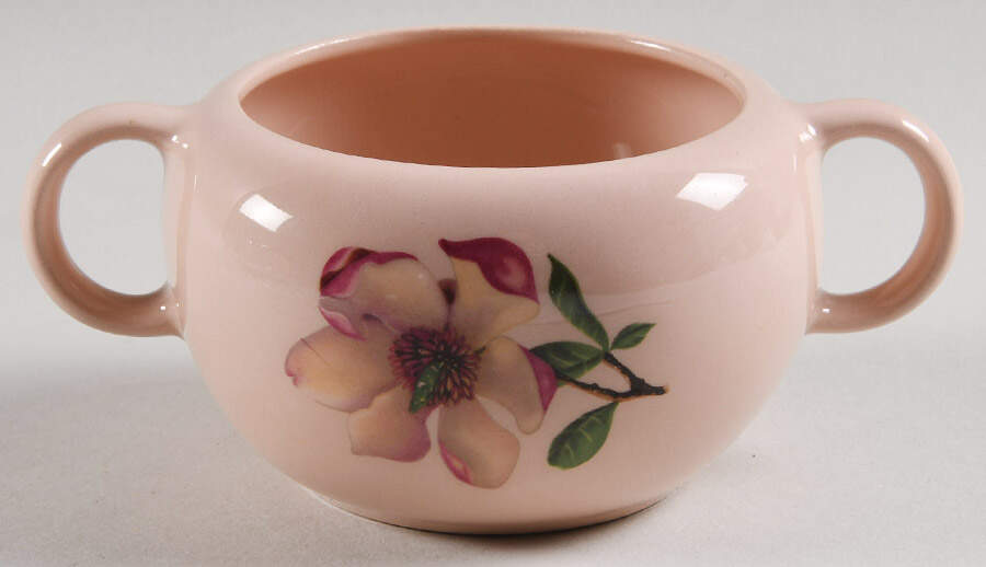 Southern Bell Pink Sugar Bowl No Lid by Crooksville-1
