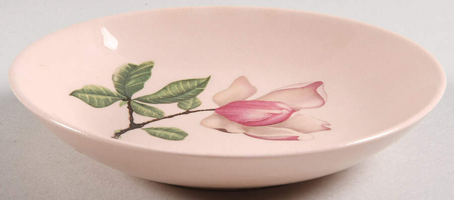 Southern Bell Pink Fruit/Dessert (Sauce) Bowl by Crooksville-1