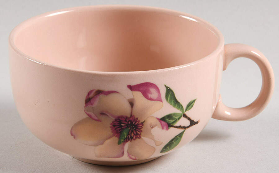 Southern Bell Pink Flat Cup by Crooksville-1