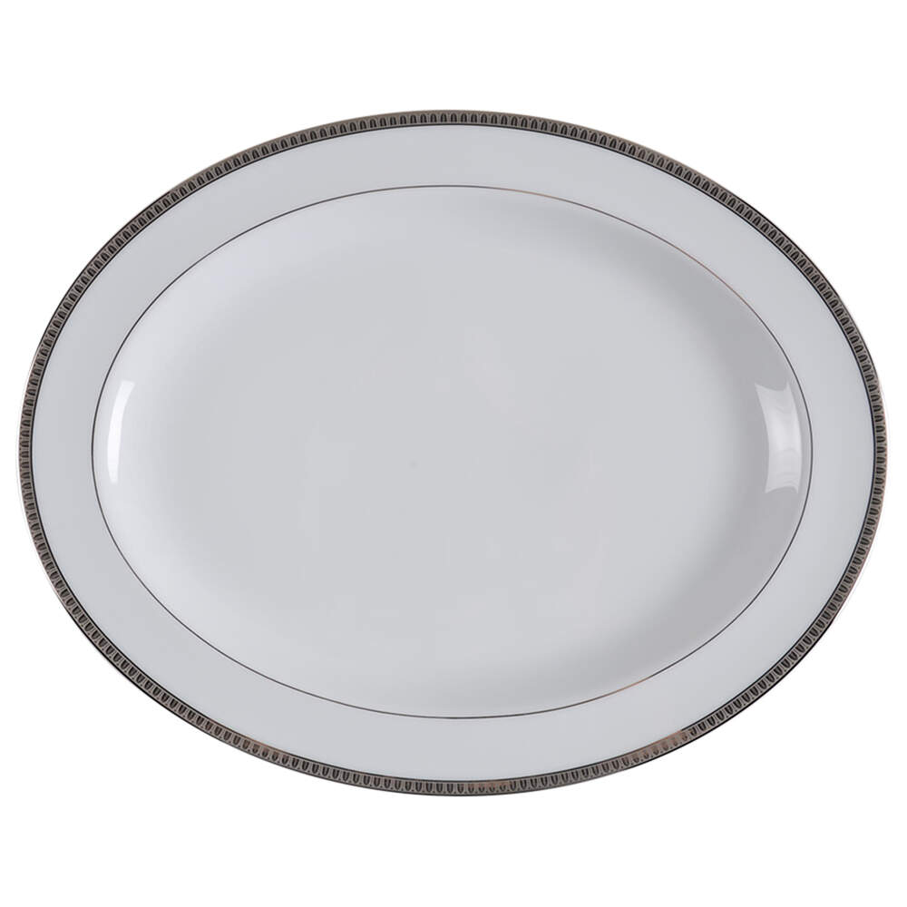 Malmaison (Platinum) 15" Oval Serving Platter by Christofle-1