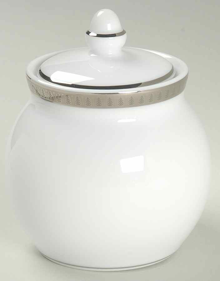 Malmaison (Platinum) Sugar Bowl & Lid by Christofle-1