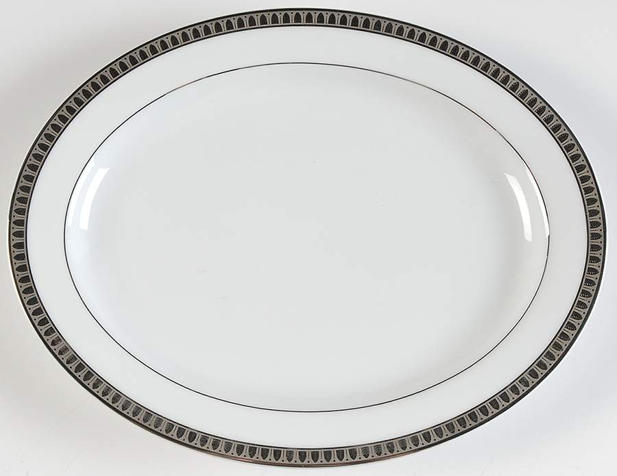 Malmaison (Platinum) 9" Oval Serving Platter by Christofle-1