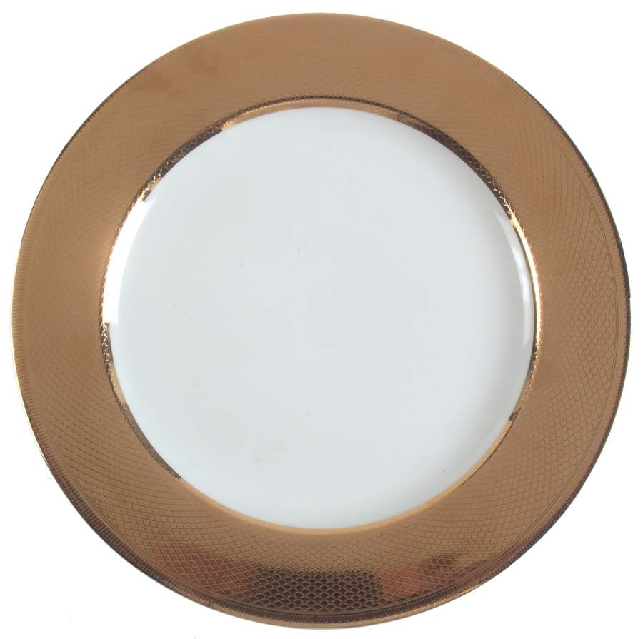 Guilloche Gold Service Plate (Charger) by Christofle-1