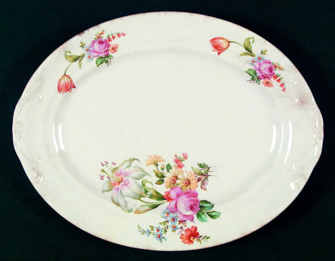 CRP74 12" Oval Serving Platter by Crown Potteries-1