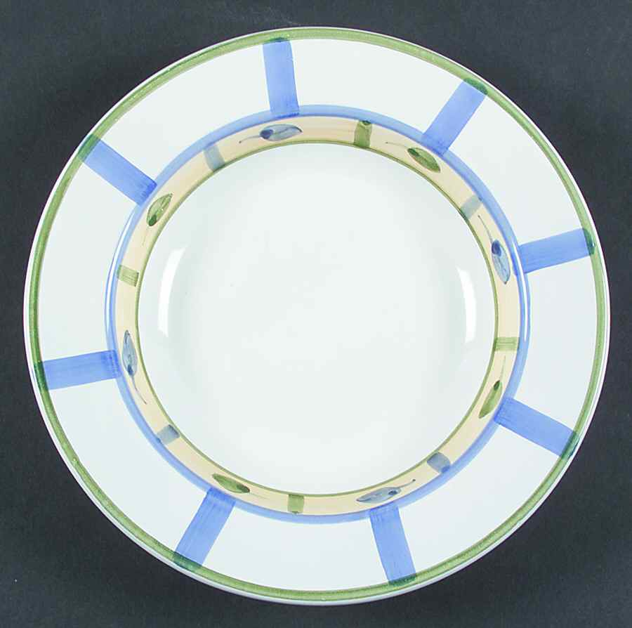 Leaf Large Rim Soup Bowl by Caleca-1