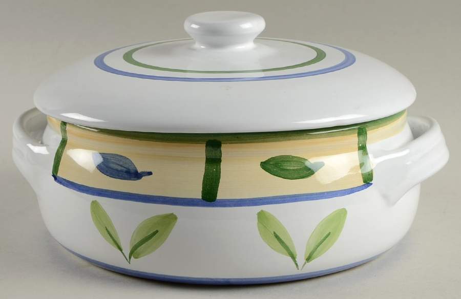 Leaf 2 Qt Round Covered Casserole by Caleca-1