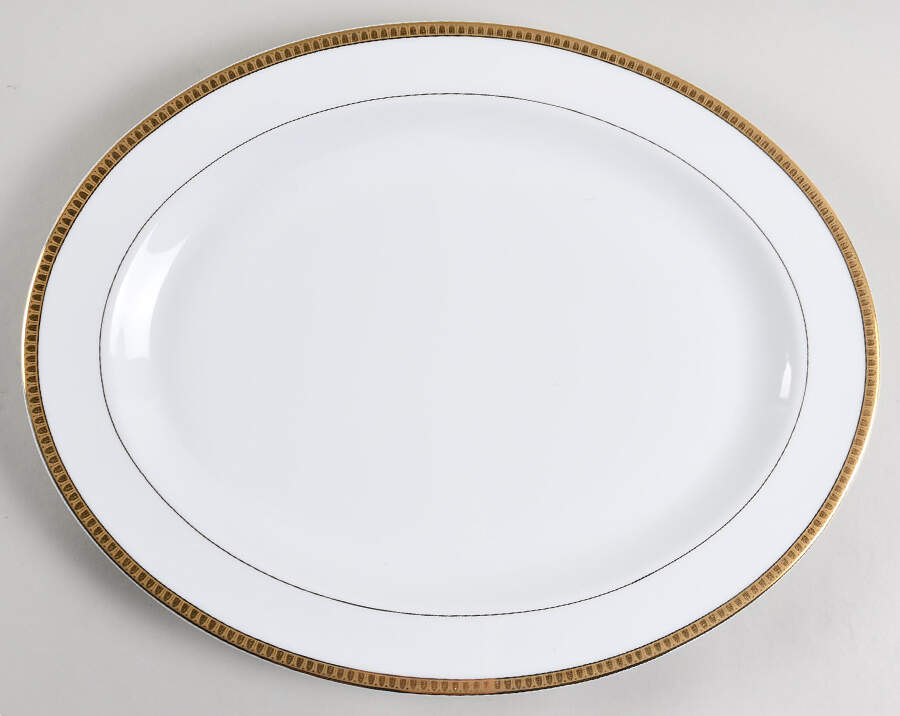 Malmaison (Gold) 15" Oval Serving Platter by Christofle-1