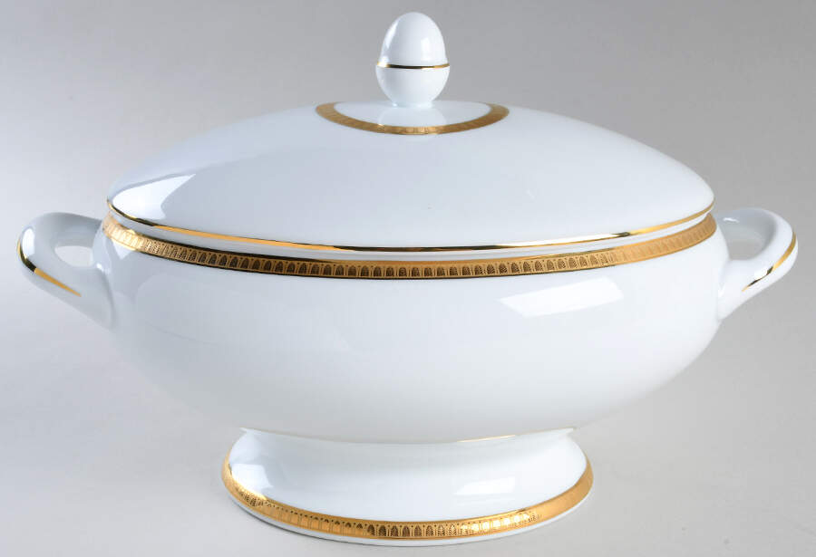 Malmaison (Gold) Oval Covered Vegetable by Christofle-1