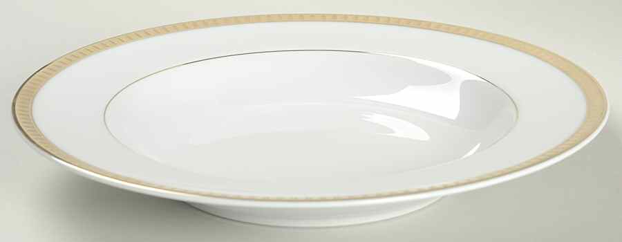 Malmaison (Gold) Rim Soup Bowl by Christofle-1