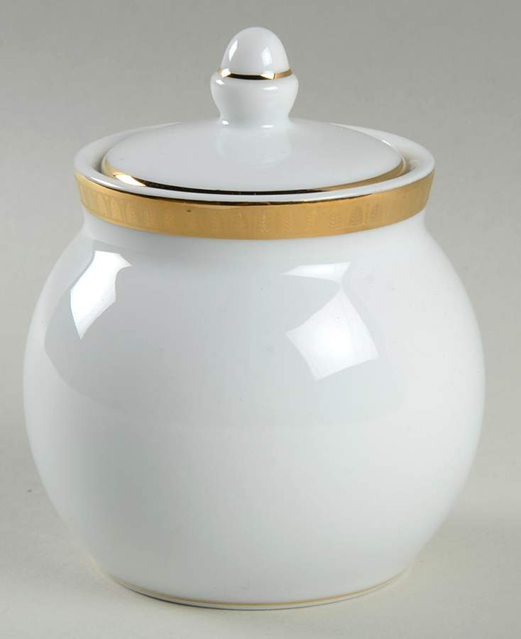 Malmaison (Gold) Sugar Bowl & Lid by Christofle-1