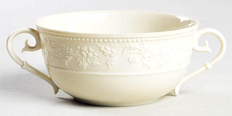 Georgia Ivory Flat Cream Soup Bowl by Jean Louis Coquet-1