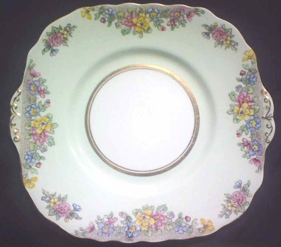 6562 Square Handled Cake Plate by Colclough-1