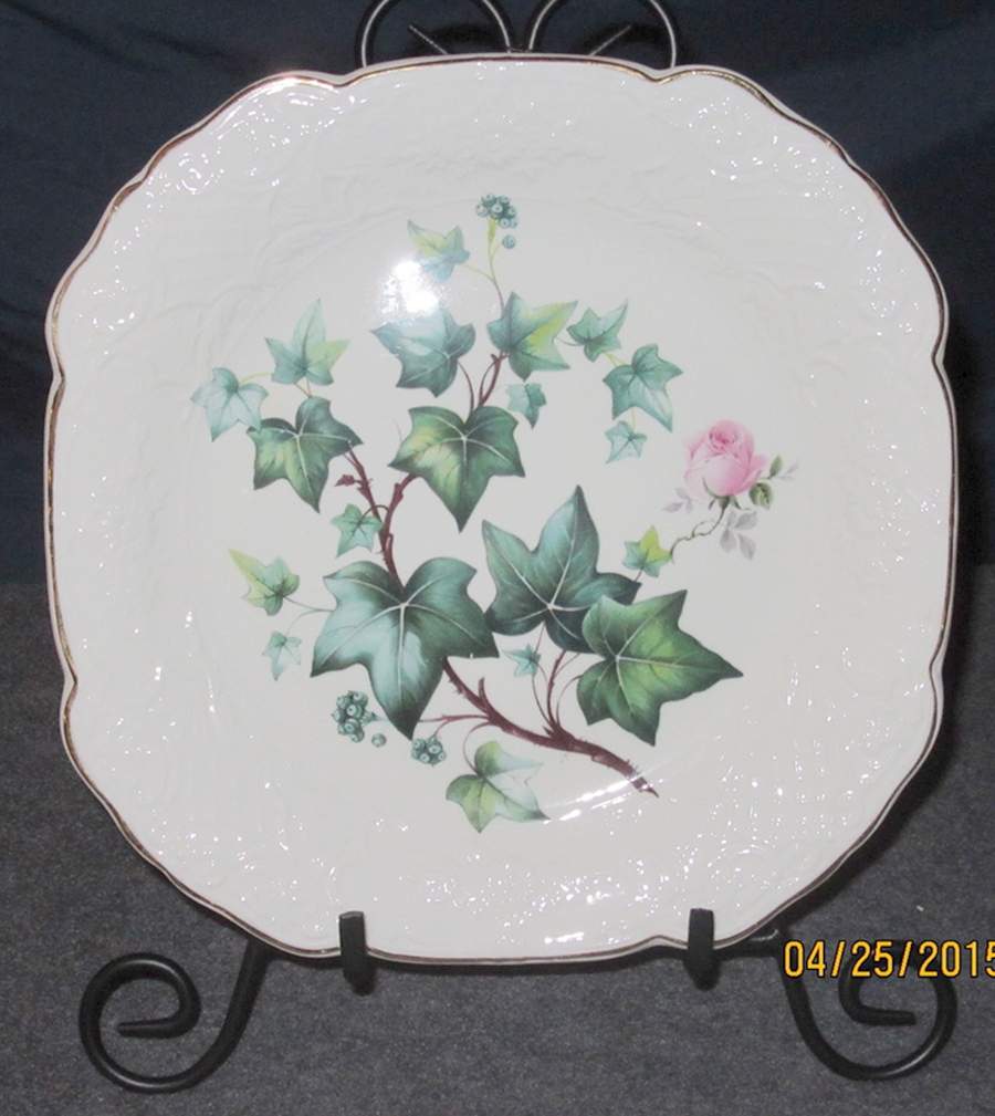 CDT1 Square Cake Plate by Crown Dorset-1