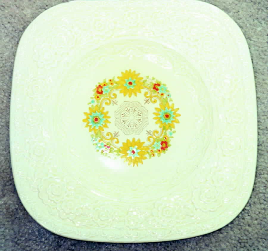 CRD125 Square Salad Plate by Crown Ducal-1