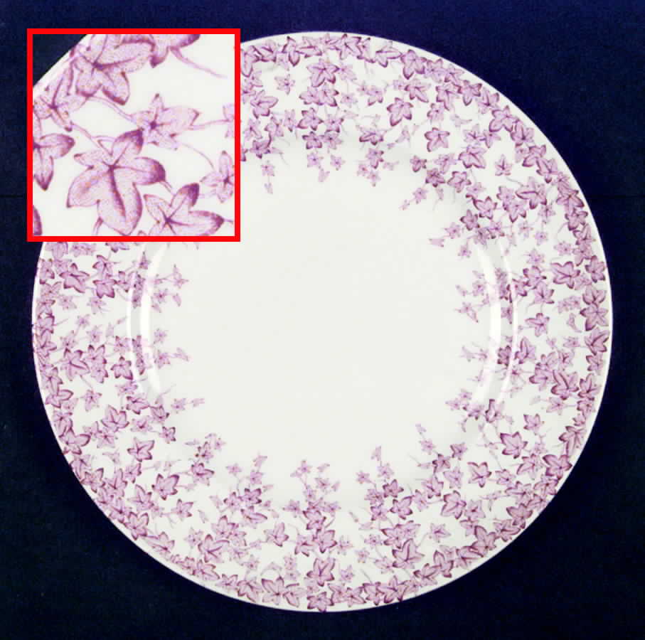 Early English Ivy Pink (No Ribs, Smooth) Luncheon Plate by Crown Ducal-1