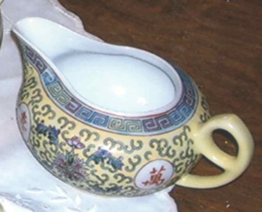 Mun Shou Longevity Yellow Creamer by China (Made in China)-1