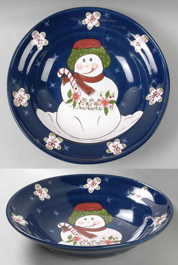 Christmas Twilight Collection 13" Pasta Serving Bowl by The Cellar (China)-1