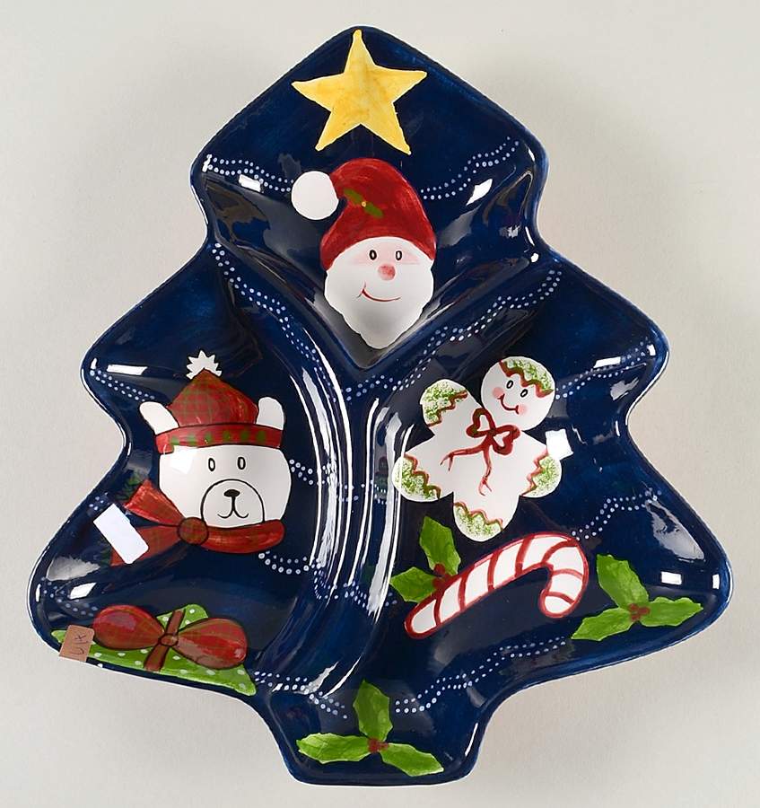 Christmas Twilight Collection 3 Part Large Tree Shaped Dish by The Cellar (China)-1