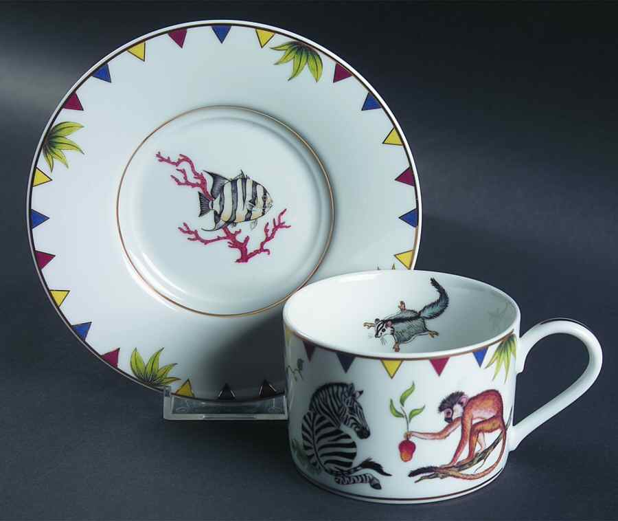 Harmony Flat Cup & Saucer Set by Lynn Chase-1