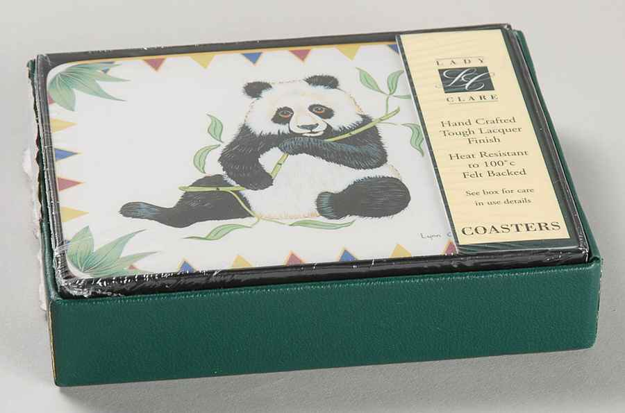 Harmony Square Lacquer Coaster - Set of 4 by Lynn Chase-1