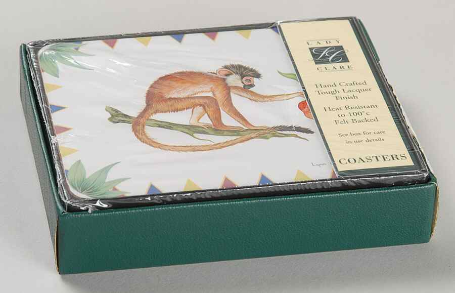 Harmony Square Lacquer Coaster - Set of 4 by Lynn Chase-1