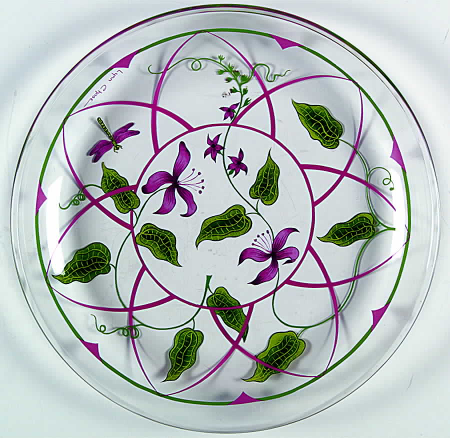 Paradise Pink Glassware Dessert Plate by Lynn Chase-1