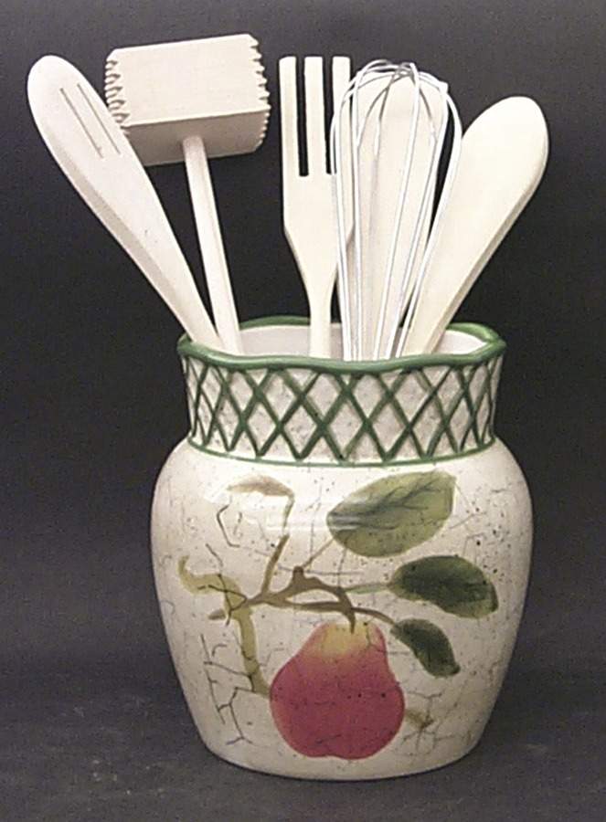 Fruit Lattice Utensil Set (Holder & Utensils) by Certified International-1