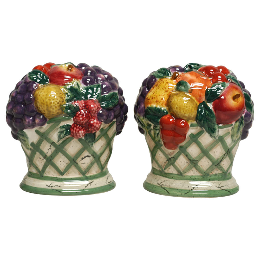 Fruit Lattice Figural Salt & Pepper Set by Certified International-1