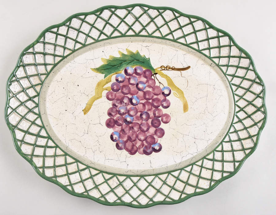 Fruit Lattice 18" Oval Serving Platter by Certified International-1