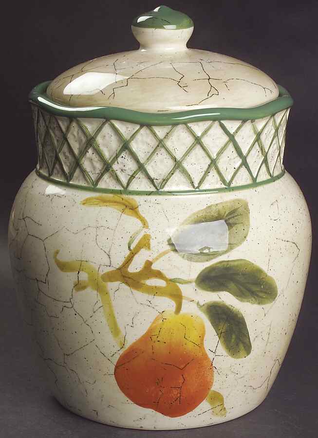 Fruit Lattice Extra Large Canister & Lid by Certified International-1