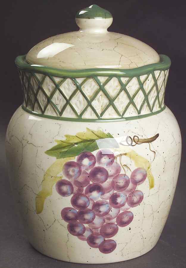 Fruit Lattice Large Canister & Lid by Certified International-1