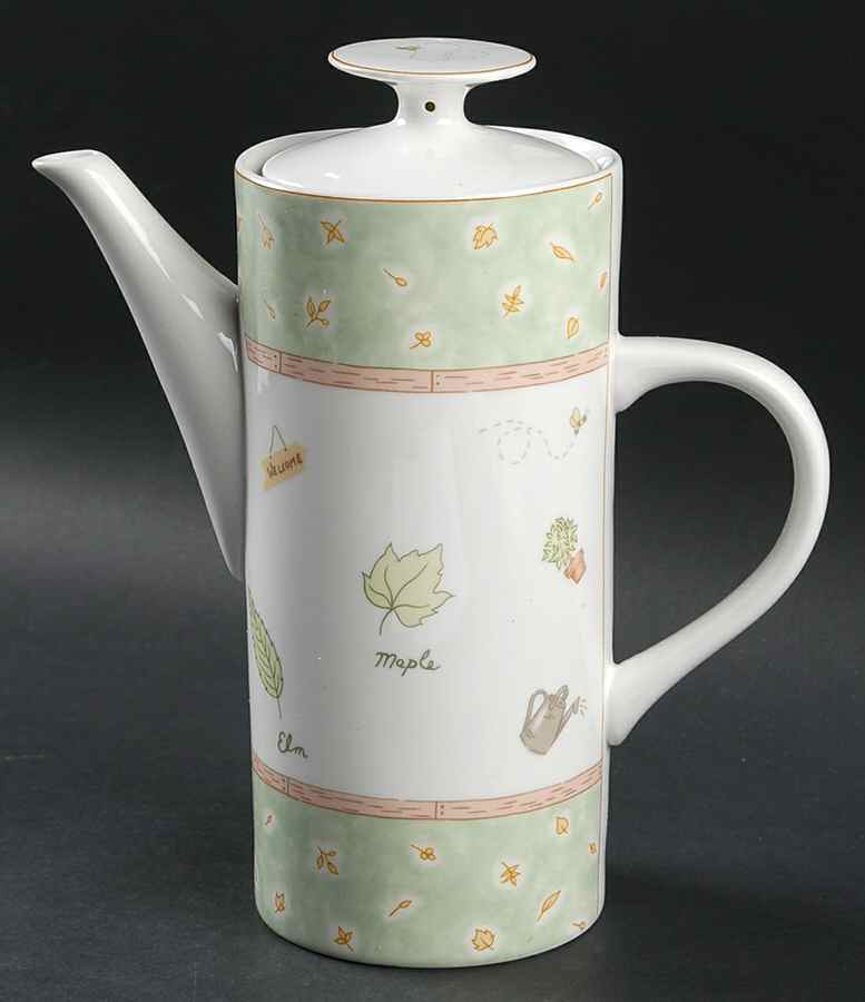 Country Garden Coffee Pot & Lid by China (Made in China)-1