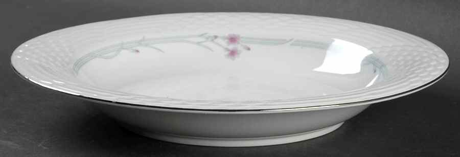 Aquamarine Large Rim Soup Bowl by China Pearl-1