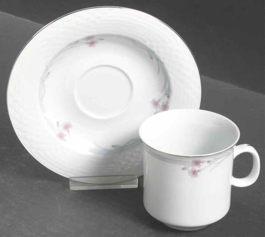 Aquamarine Flat Cup & Saucer Set by China Pearl-1