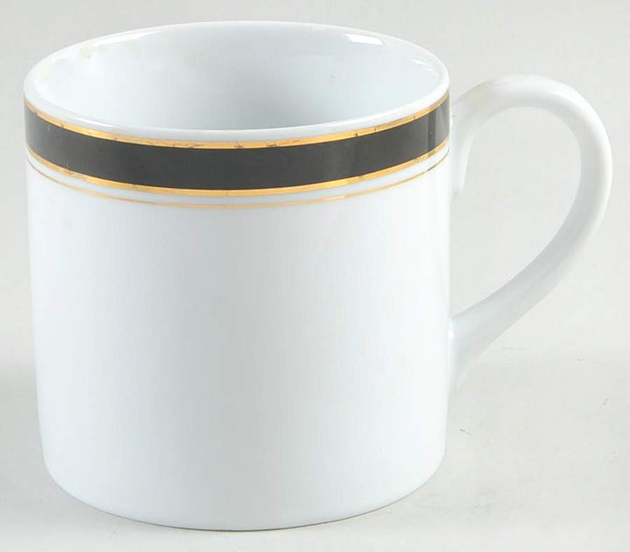Prestige Black (Gold Trim) Mug by Crown Porcelain-1