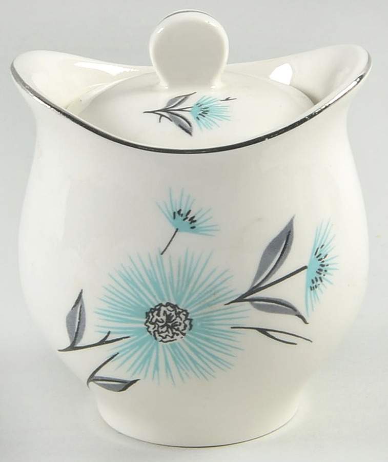 Blue Tempo Sugar Bowl & Lid by Canonsburg-1