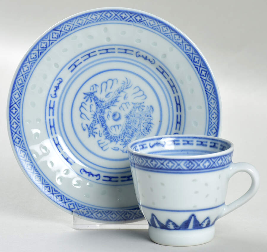 CX78 Footed Demitasse Cup & Saucer Set by China (Made in China)-1