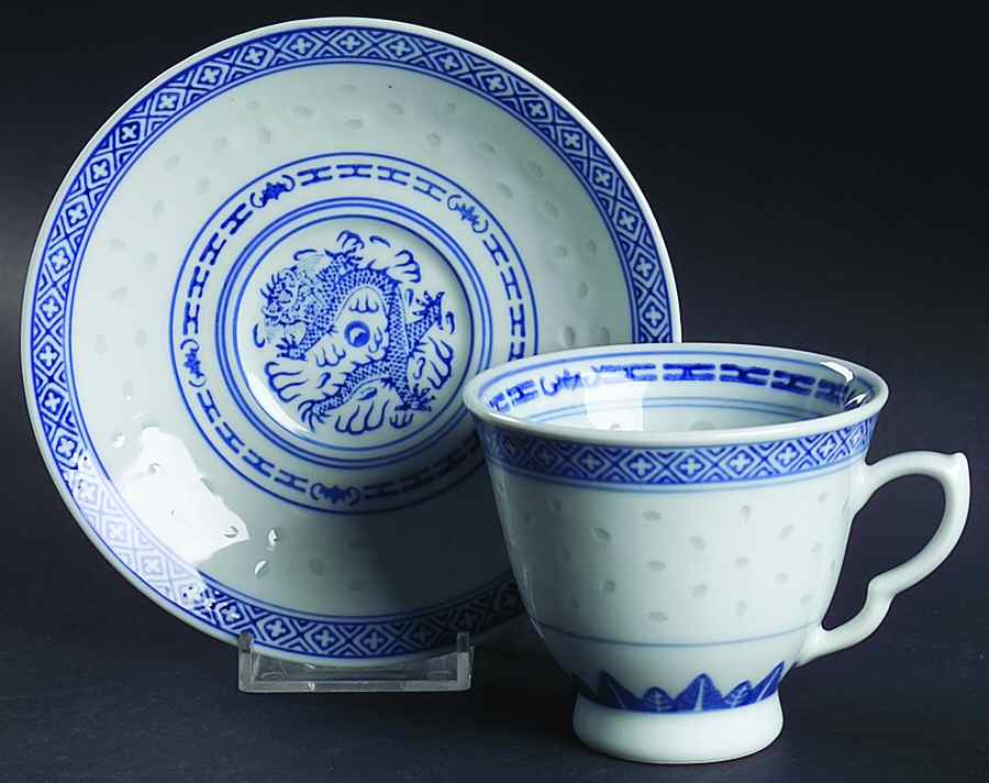 CX78 Footed Cup & Saucer Set by China (Made in China)-1