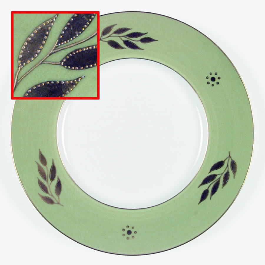 Imperial Impression Green (Teal) Dinner Plate by Jean Louis Coquet-1