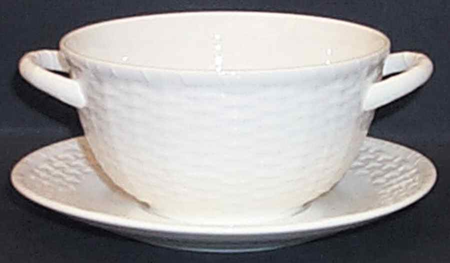 Nantucket Flat Cream Soup Bowl & Saucer Set by Coalport-1