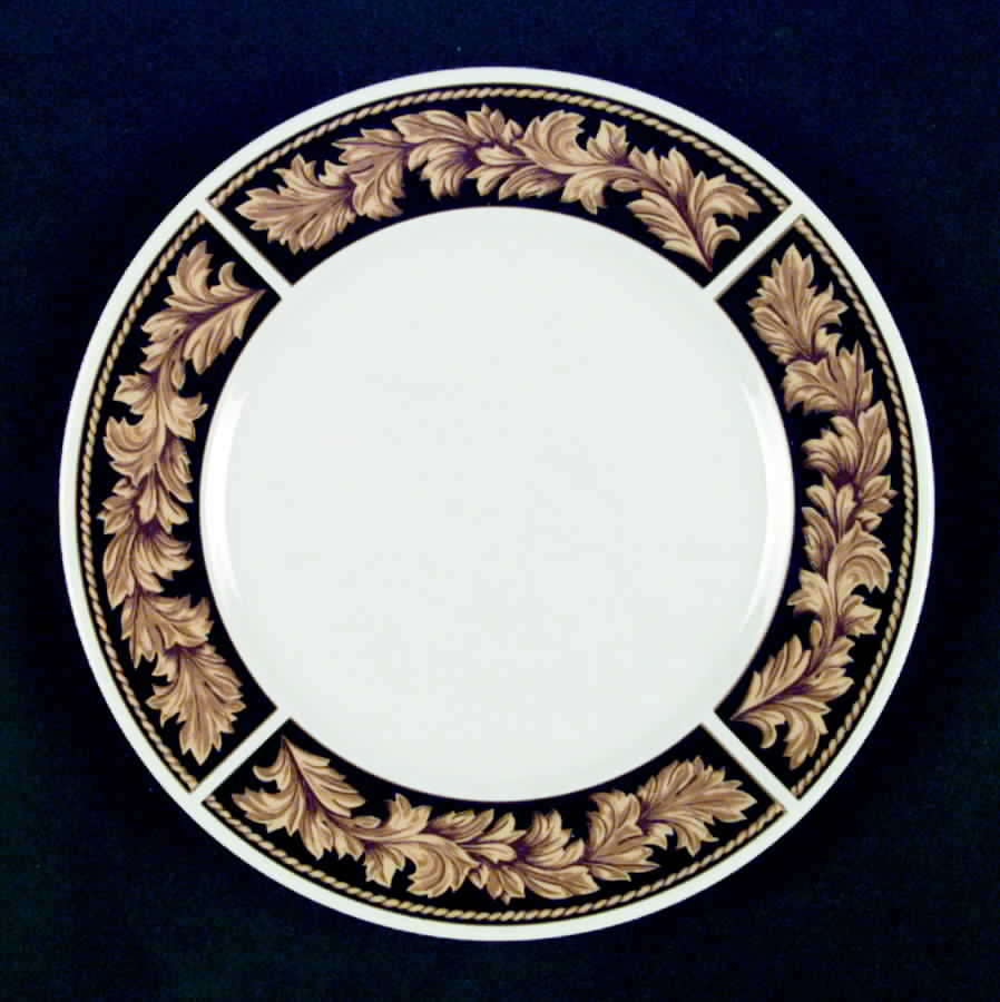 Roma Black Salad Plate by China (Made in China)-1