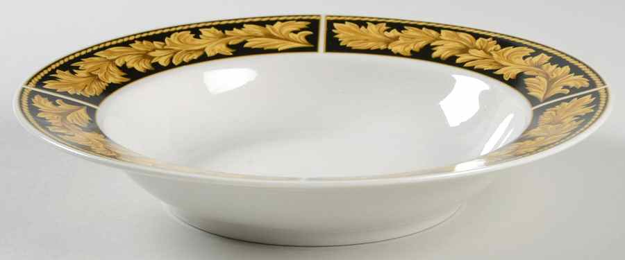 Roma Black Rim Soup Bowl by China (Made in China)-1