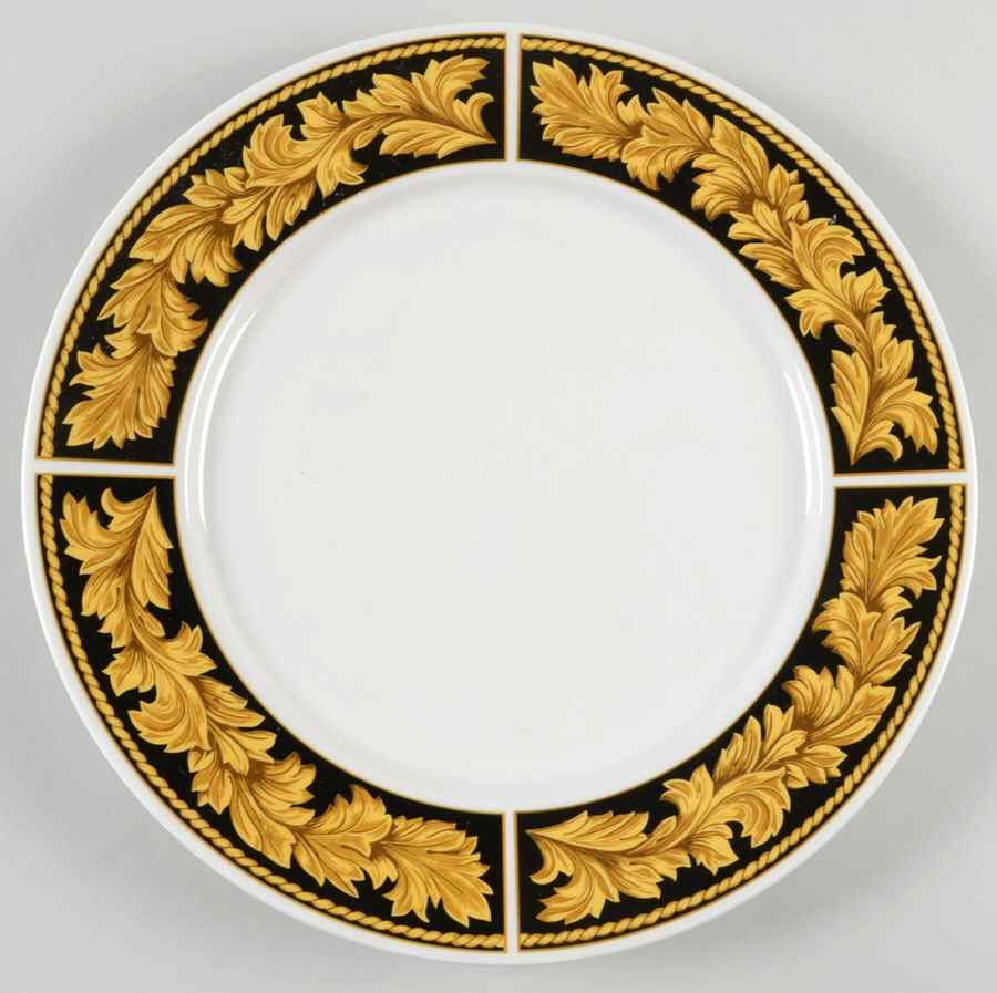 Roma Black Dinner Plate by China (Made in China)-1