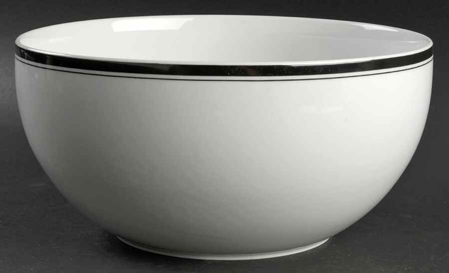 Novi Black 9" Salad Serving Bowl by Cooks Club-1
