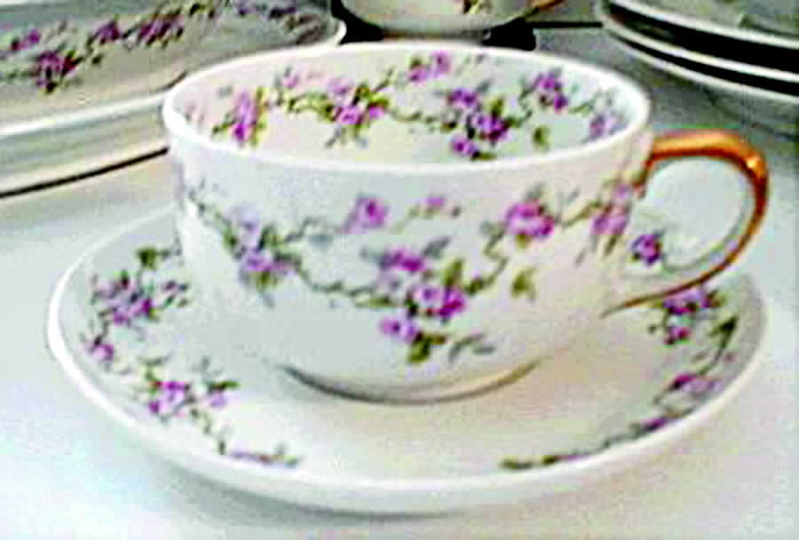 CHF613 Flat Cup & Saucer Set by Charles Field Haviland-1