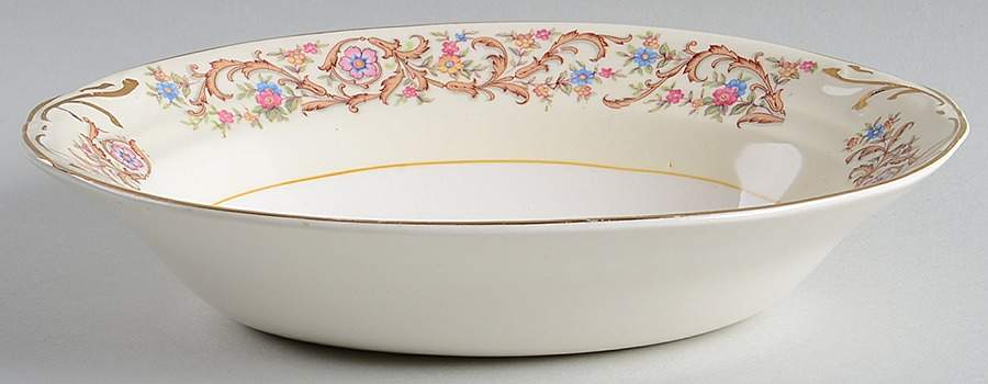 23077 9" Oval Vegetable Bowl by Crown Potteries-1