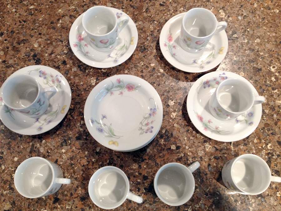 Trellis (Smooth) Flat Demitasse Cup & Saucer Set by BIA Cordon Bleu-1