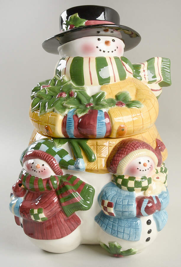 Frosty Snowman Cookie Jar & Lid by Certified International-1