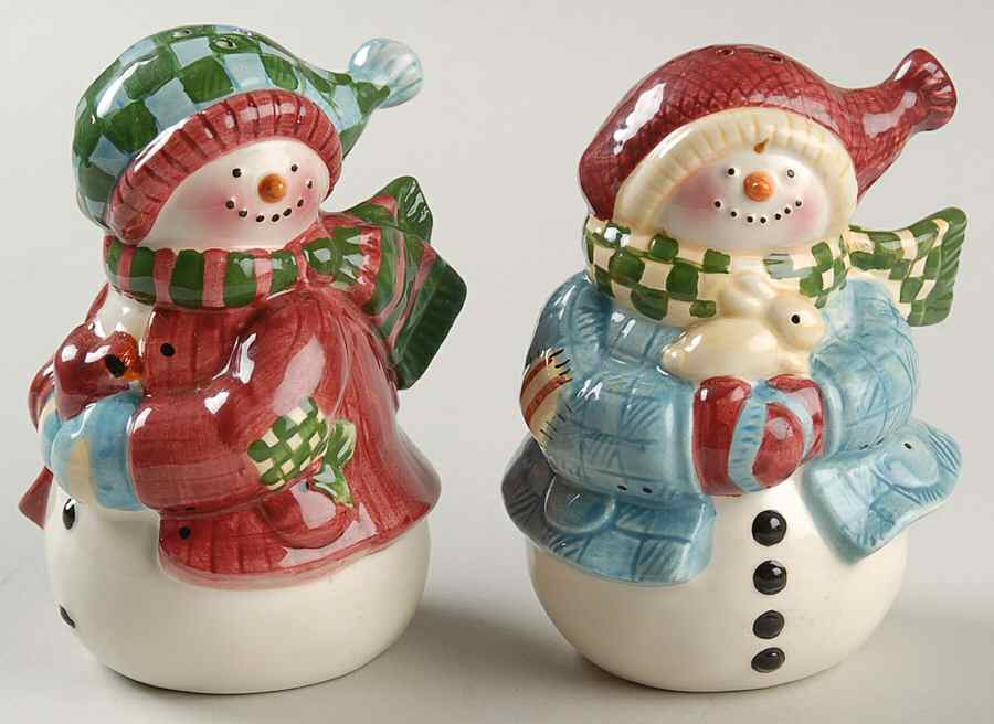Frosty Snowman Figural Salt & Pepper Set by Certified International-1