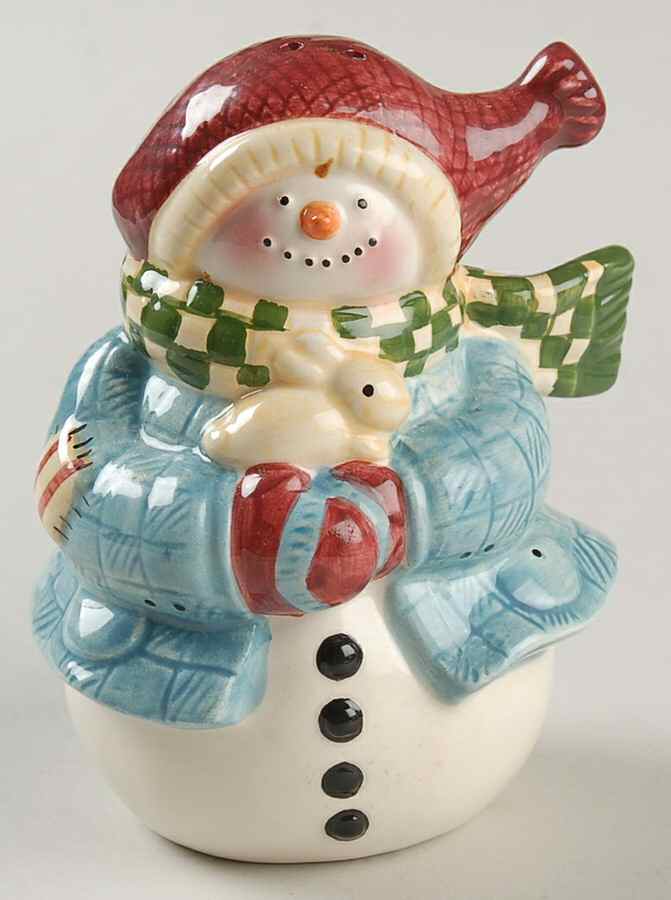 Frosty Snowman Figural Salt Shaker by Certified International-1